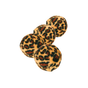 Kattleksak Leopardboll 4-pack 3,5 cm